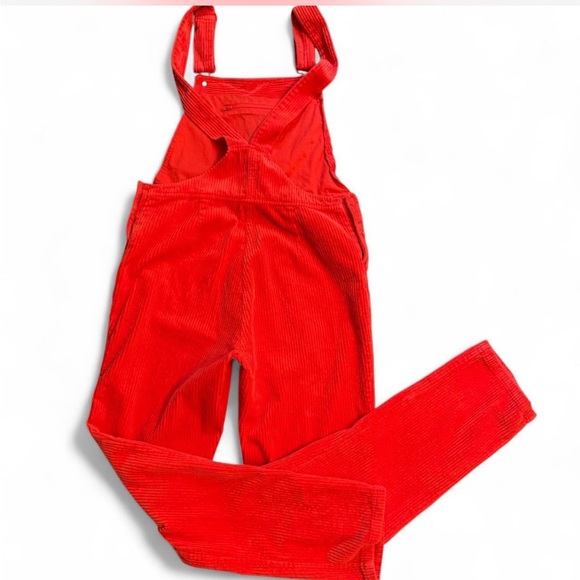 Women’s Red Corduroy Overalls size small - Picture 3 of 6